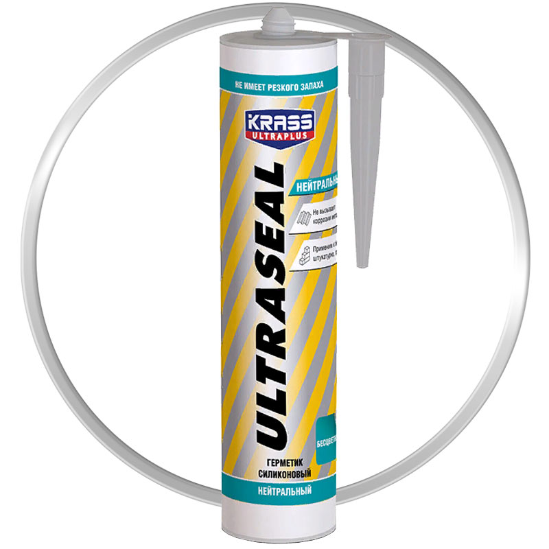 Герметик силиконовый нейтральный «KRASS Ultraseal Белый» 260 мл