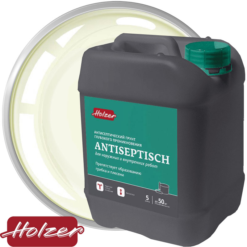 Грунт антисептический глубокого проникновения «Holzer ANTISEPTISCH» 5 л