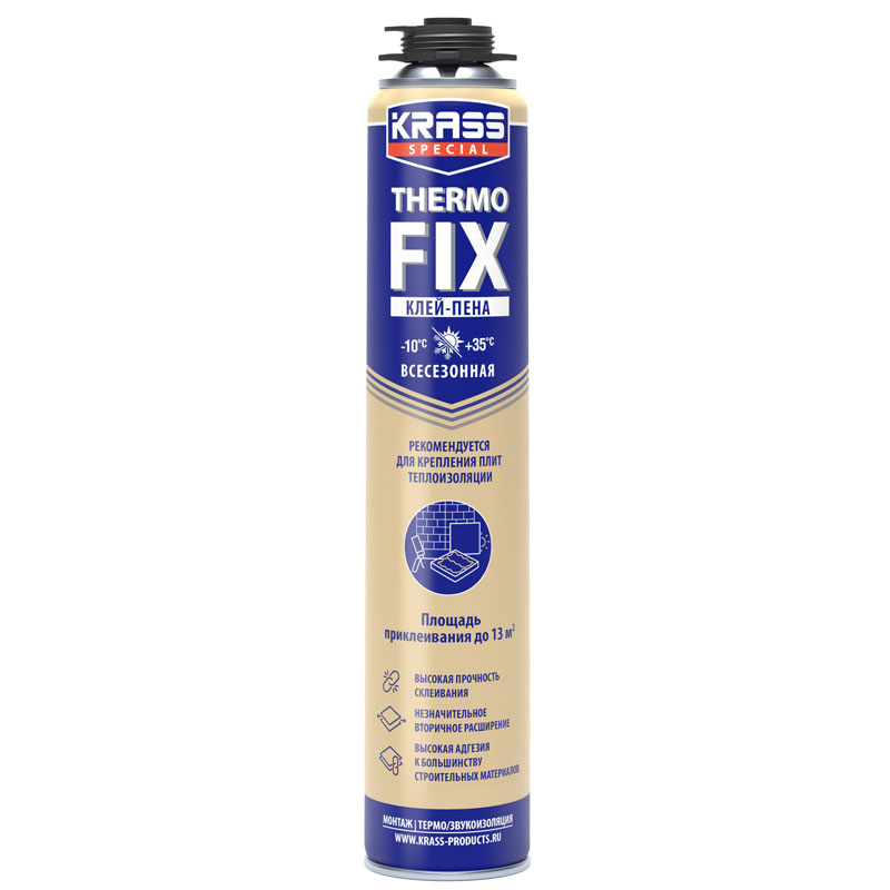 Клей-пена для пенополистирола «KRASS Special THERMO FIX» 750 мл