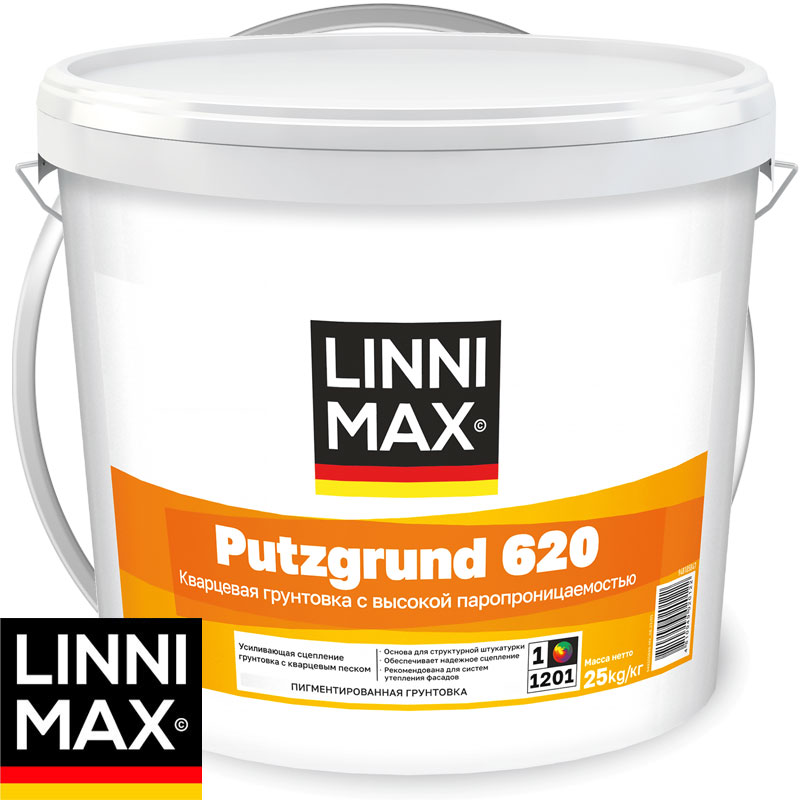 Грунтовка с кварцевым заполнителем  «LINNIMAX Putzgrund 620» 25 кг
