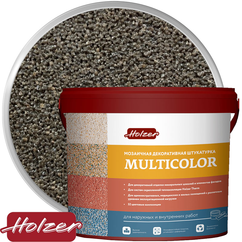 Штукатурка мозаичная акриловая «HOLZER MULTICOLOR M» M-29 25 кг