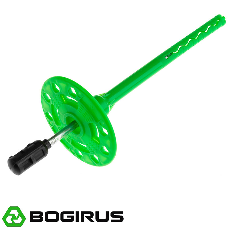 Дюбель для теплоизоляции BOGIRUS 8х135 мм с металлическим гвоздем с термоголовкой (500 штук)