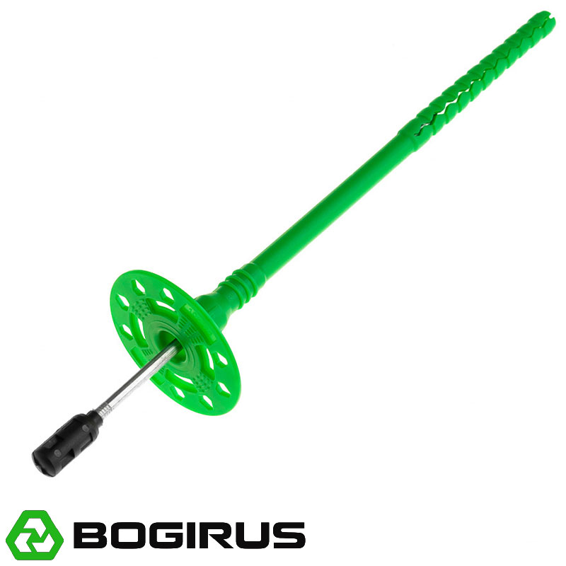 Дюбель для теплоизоляции BOGIRUS 10х220 мм с металлическим гвоздем с термоголовкой (400 штук)