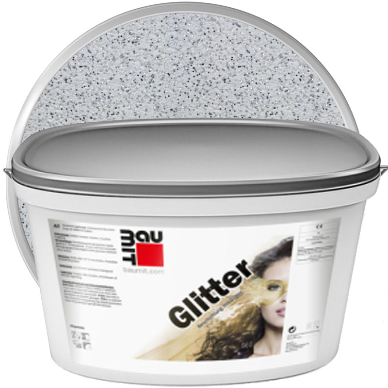 Декоративное покрытие с металлическими блестками «BAUMIT Glitter Silver 773G» 14 л