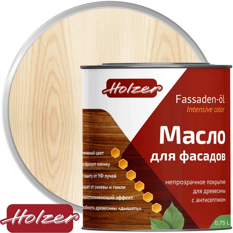 Масло для фасадов «Holzer FASSADEN OL INTENSIVE COLOR» Бесцветное 0,75 л