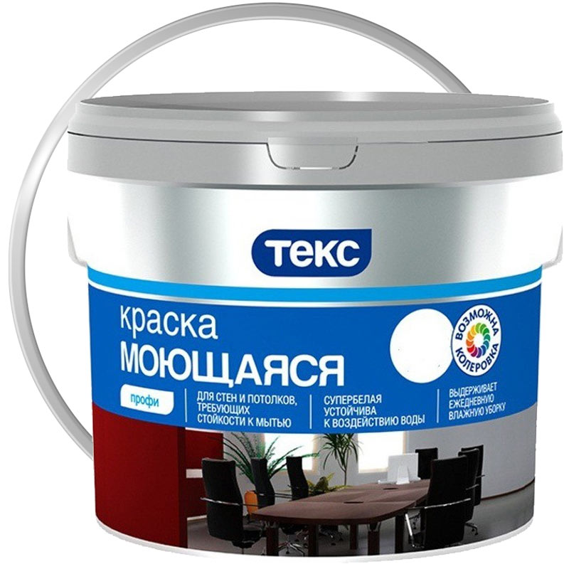 Краска интерьерная моющаяся «ТЕКС Профи Супербелая глубокоматовая База A» 9 л