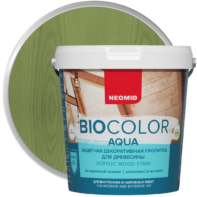 Антисептик декоративный для дерева «NEOMID Bio Color Aqua Еловый лес полуматовый» 2,3 л