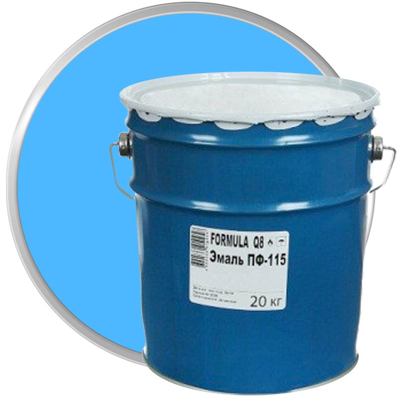 Эмаль ПФ-115 FORMULA Q8 Голубая глянцевая 20 кг