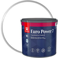 Краска интерьерная моющаяся «TIKKURILA Еuro Power 7 Белая матовая База A» 2,7 л