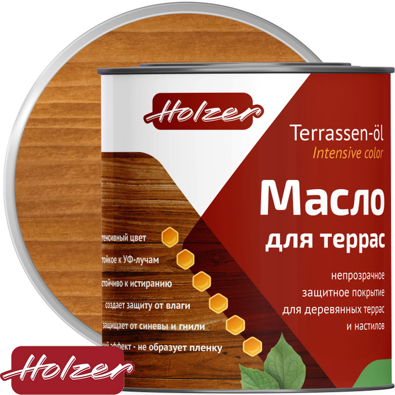 Масло для интерьера «Holzer INTERIEUR OL INTENSIVE COLOR» Дикий мед 2,5 л
