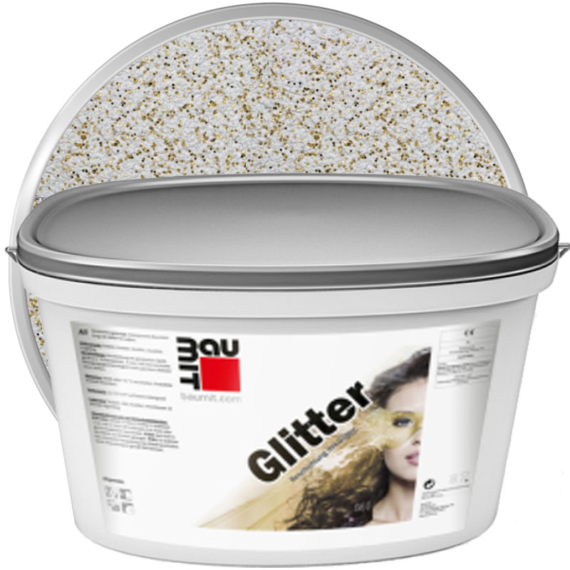 Декоративное покрытие с металлическими блестками «BAUMIT Glitter Gold 771G» 14 л