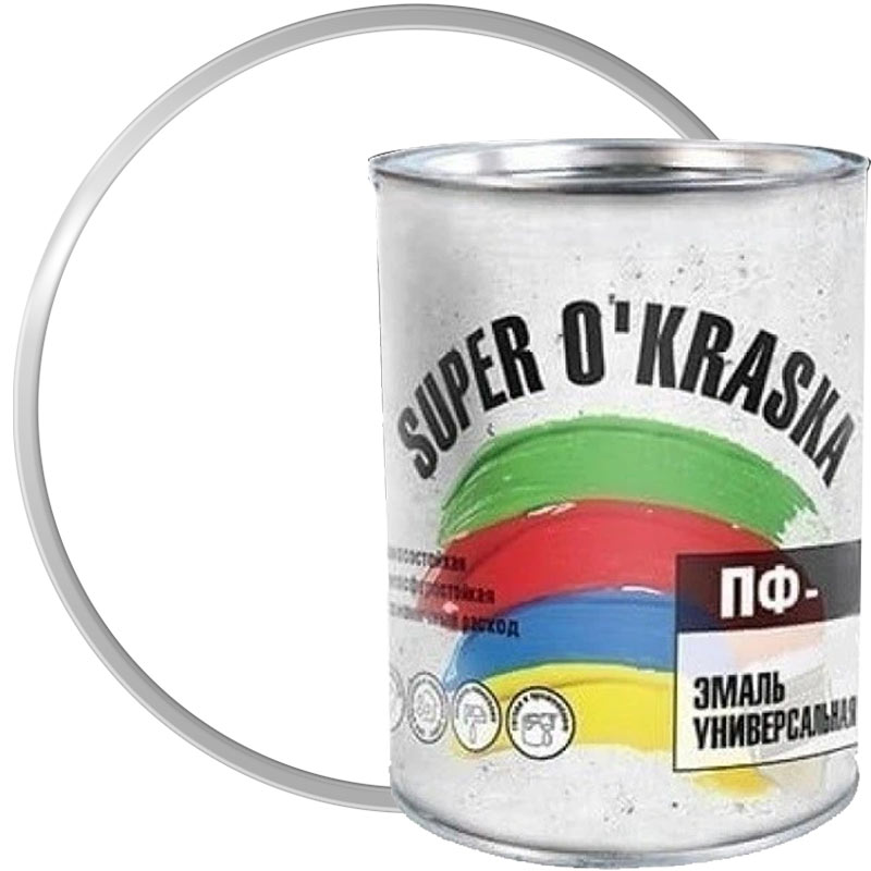Эмаль ПФ-115 SUPER OKRASKA Белая матовая 1,9 кг